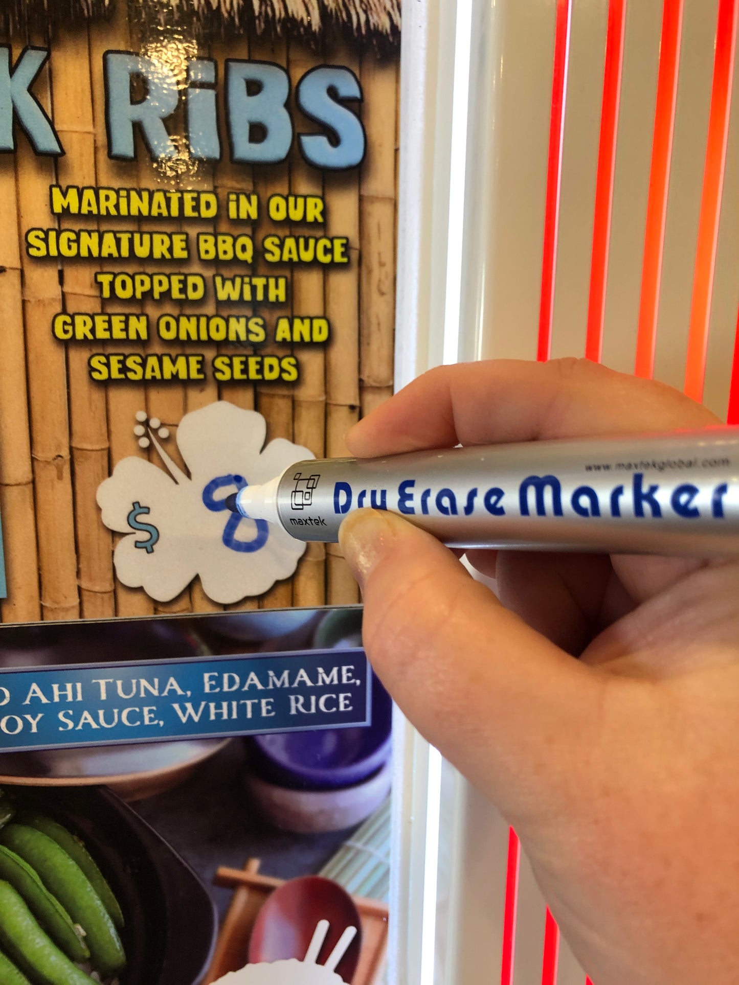 Add Magnetic Menu Board + 8 Menu Item Magnets